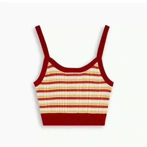 Levi’s Women’s 1/2 Sweater Cropped Top Size XL NWT Rust Orange